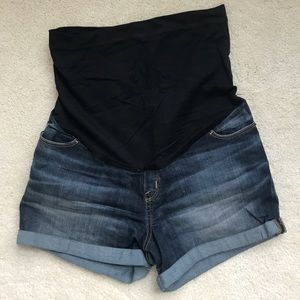 Maternity jean shorts